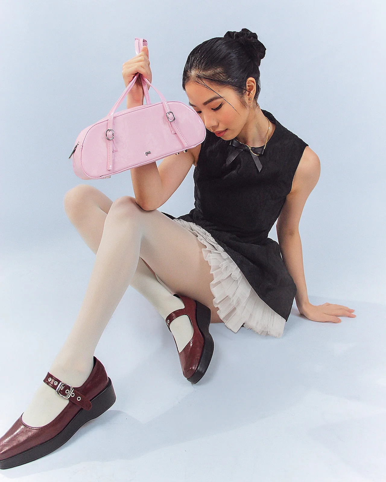 Baguette Bag in Orchid (Patent) - Image 3