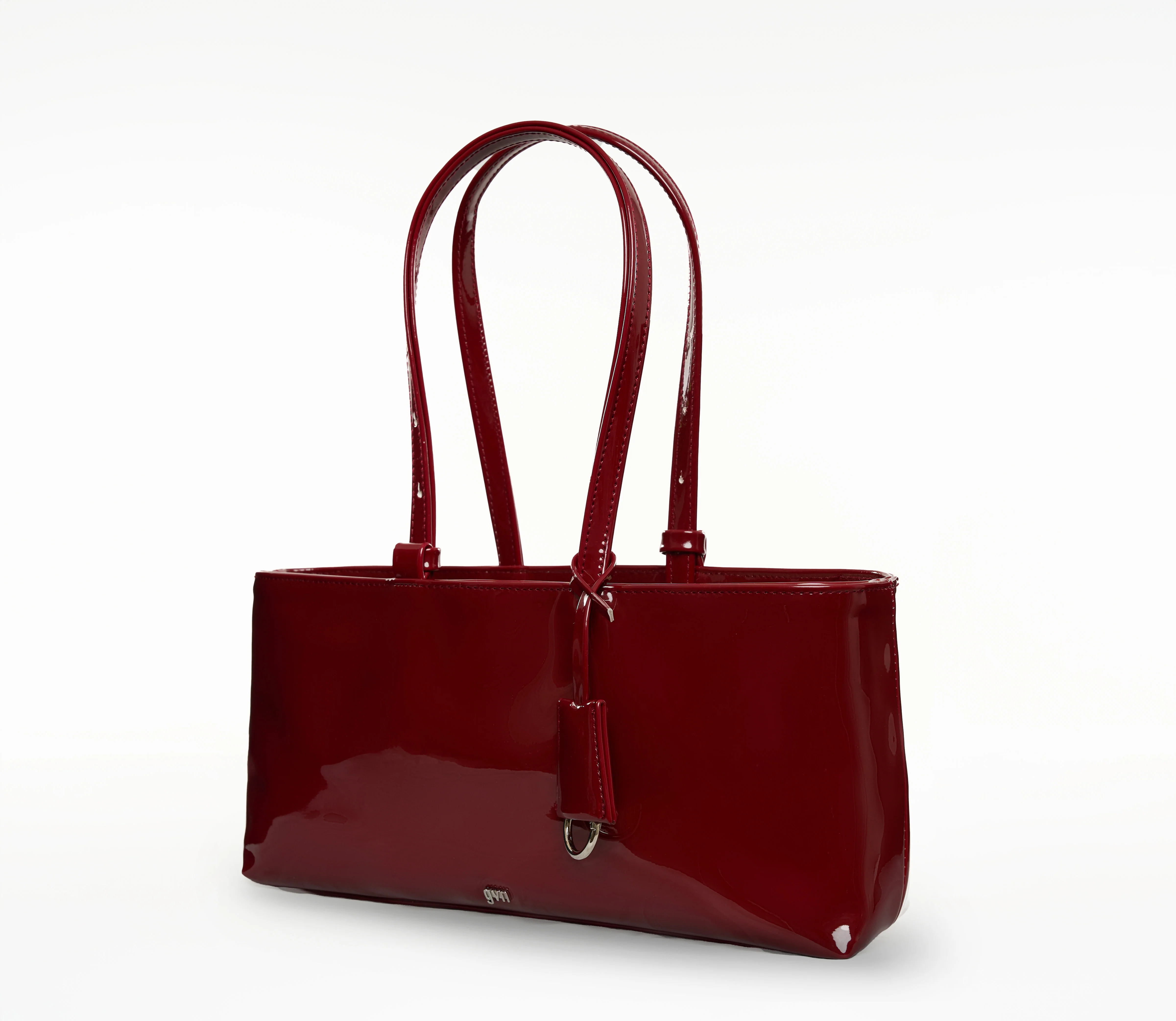 Holiday Bag in Patent Burgundy - Image 3
