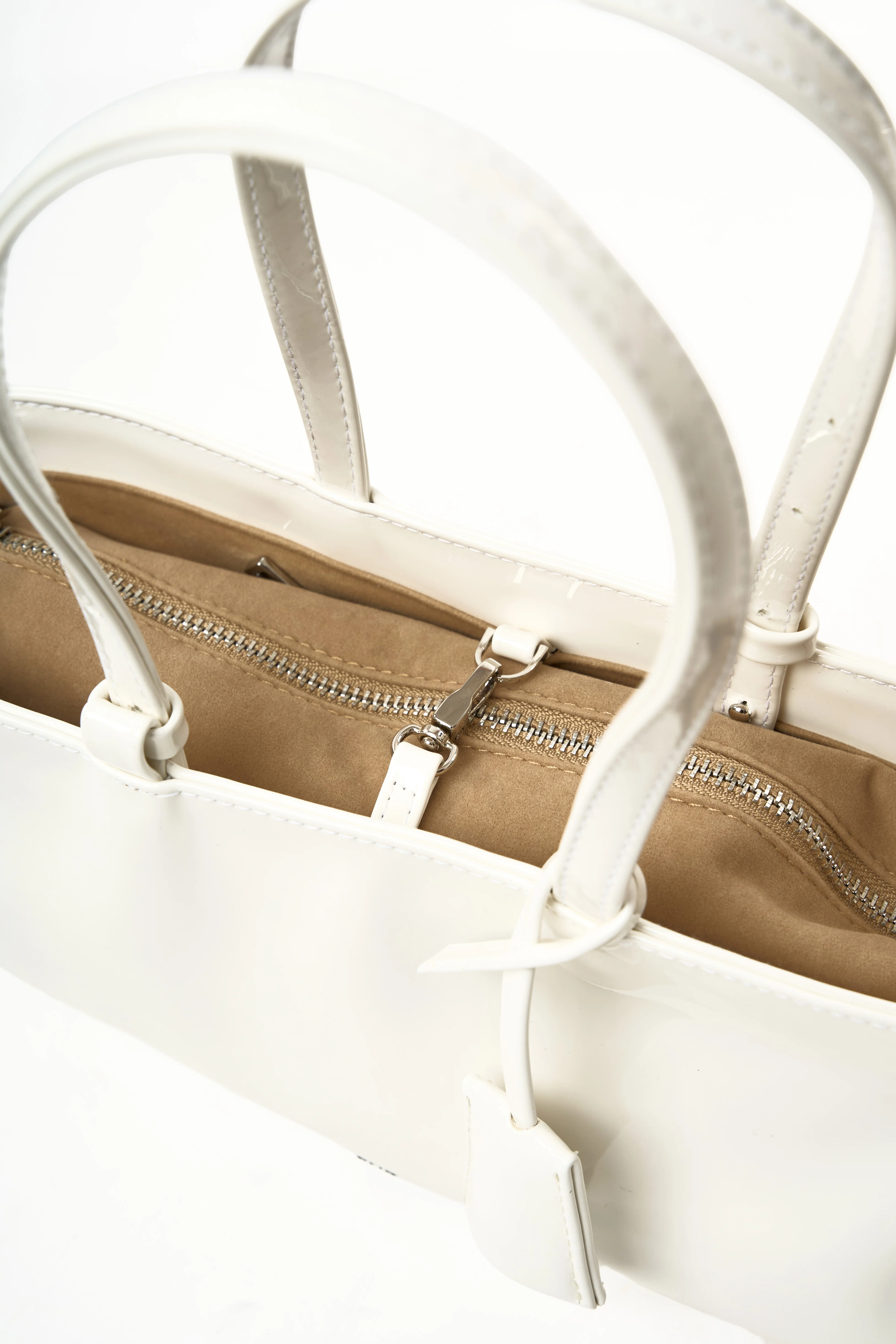 Holiday Bag in Patent Chalk - Image 4