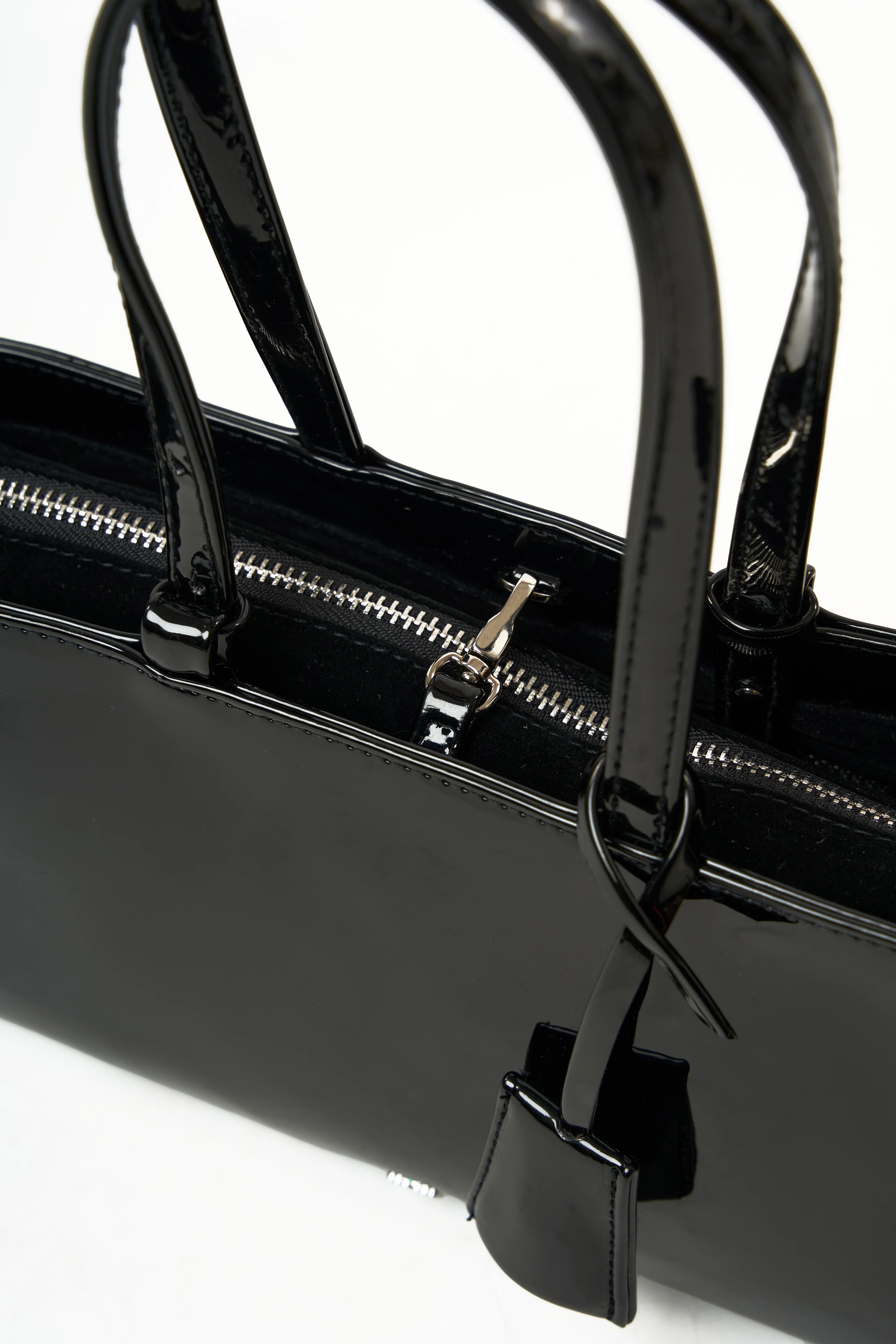 Holiday Bag in Patent Charcoal - Image 4