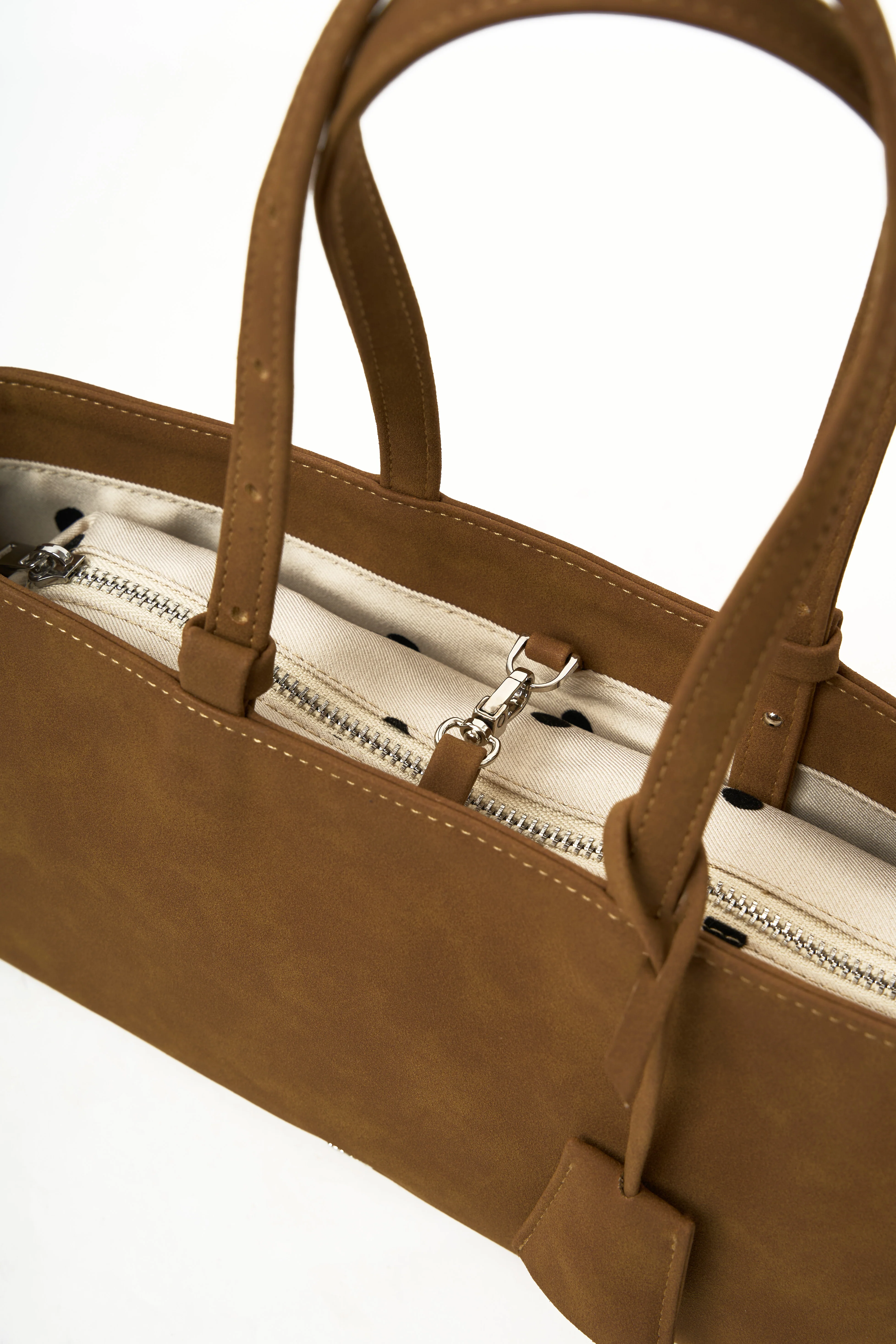 Holiday Bag in Suede Tan - Image 4