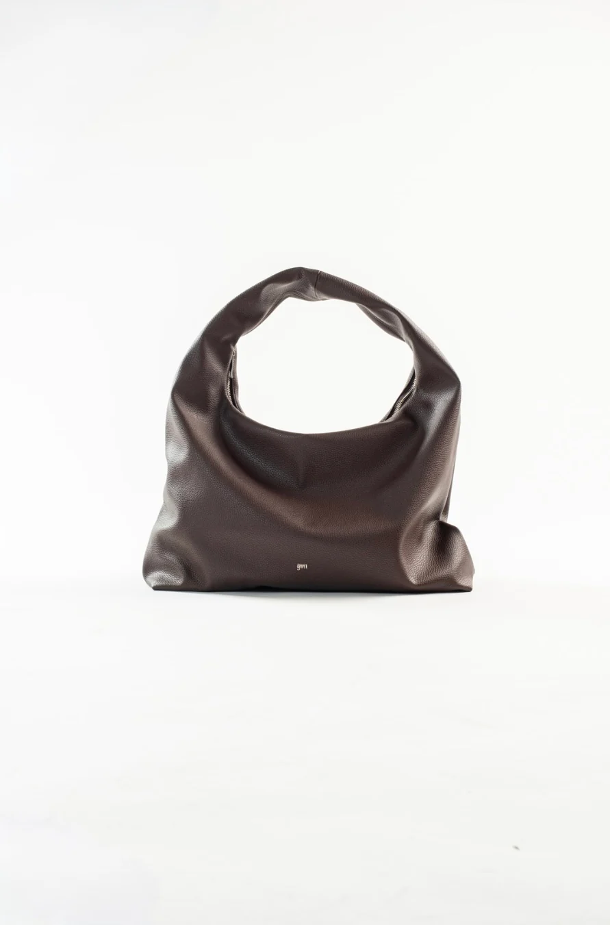 Large Hobo Bag in Espresso (Heavy Pebbled) - Image 3
