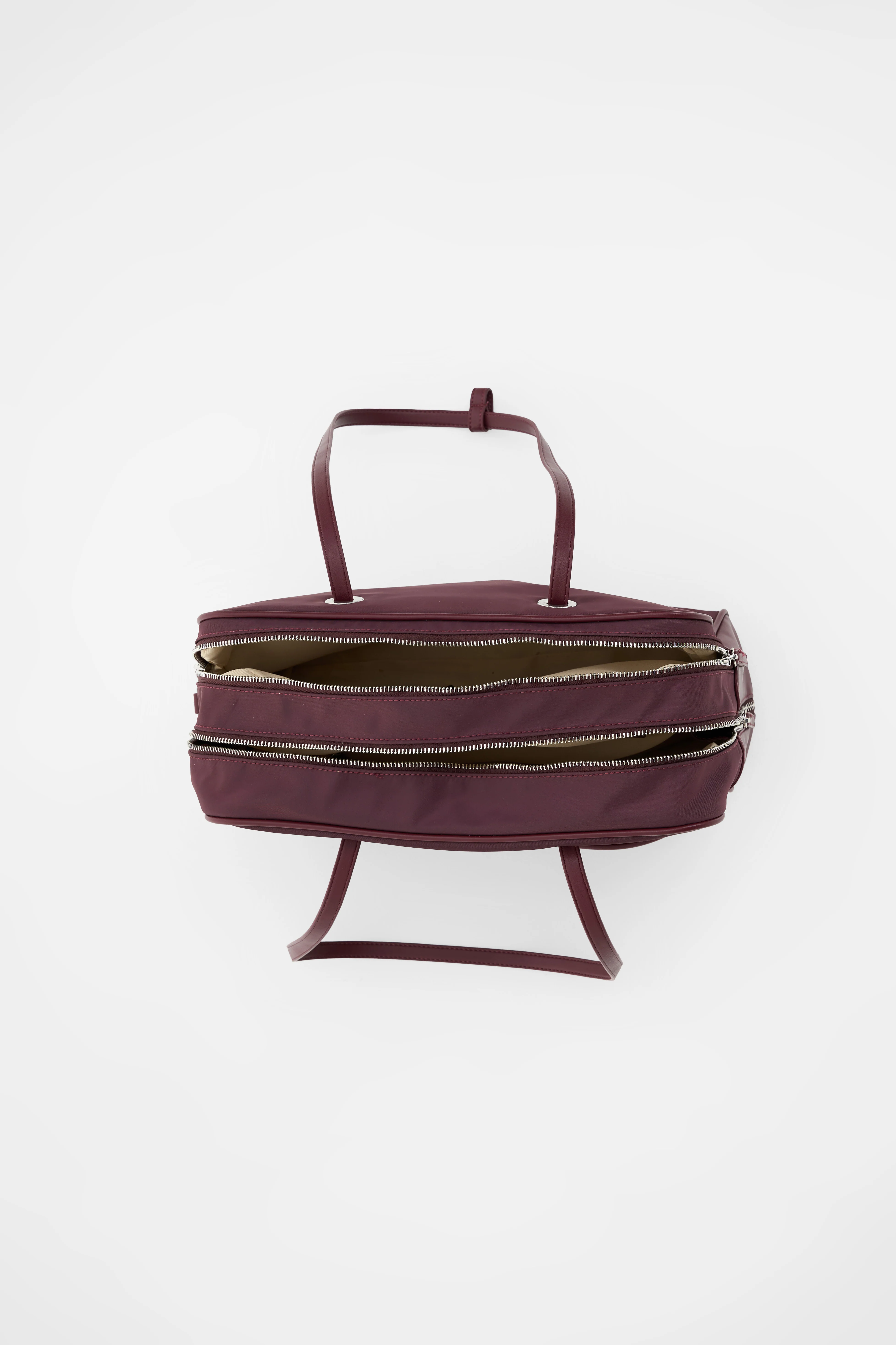 Large Nylon Bowler Bag in Espresso - Image 5