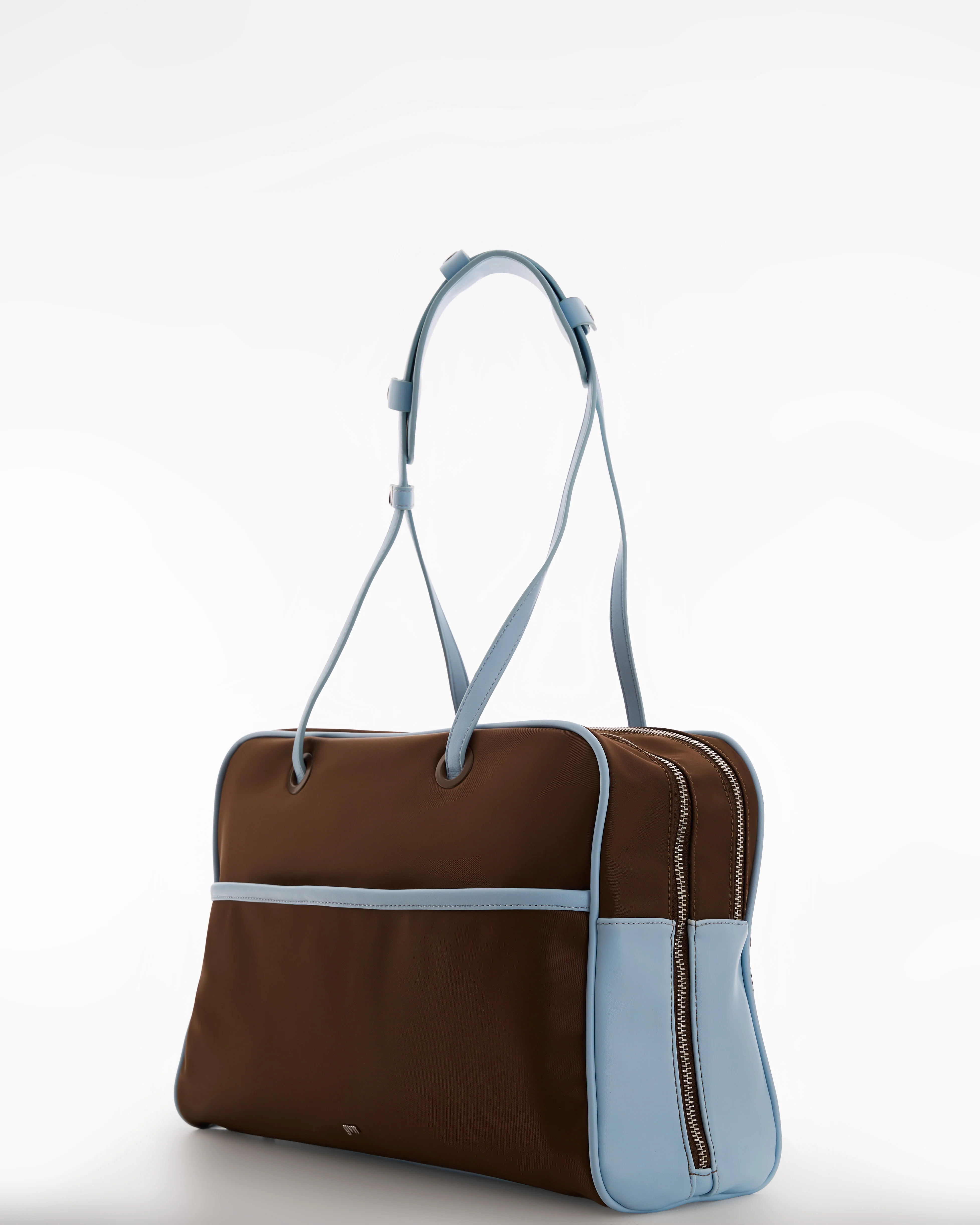Large Nylon Bowler Bag in Slate - Image 3