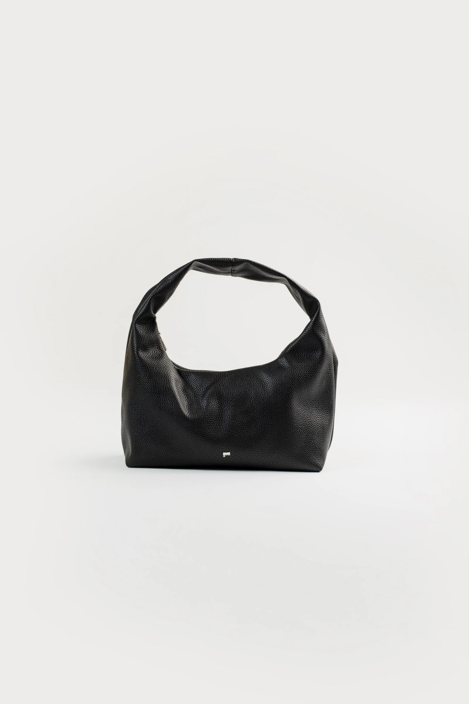 Medium Hobo Bag in Charcoal (Heavy Pebbled) - Image 3
