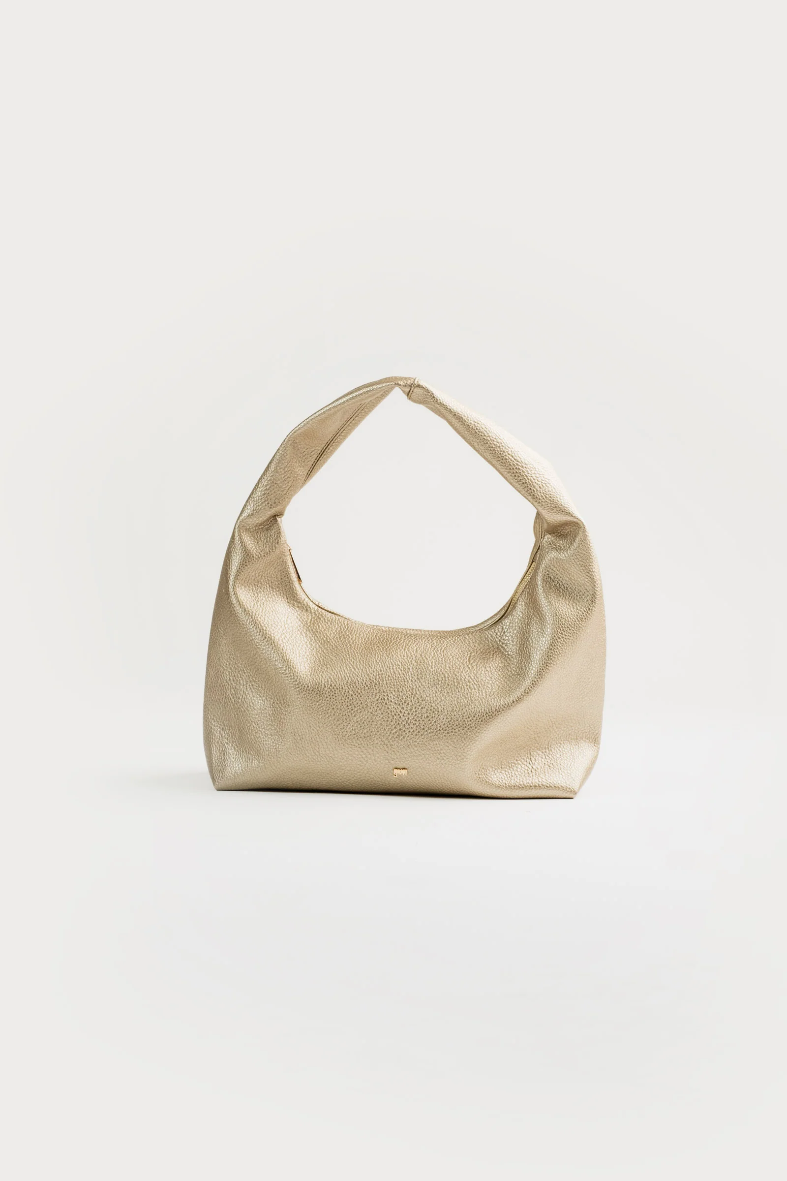 Medium Hobo Bag in Gold (Heavy Pebbled) - Image 3