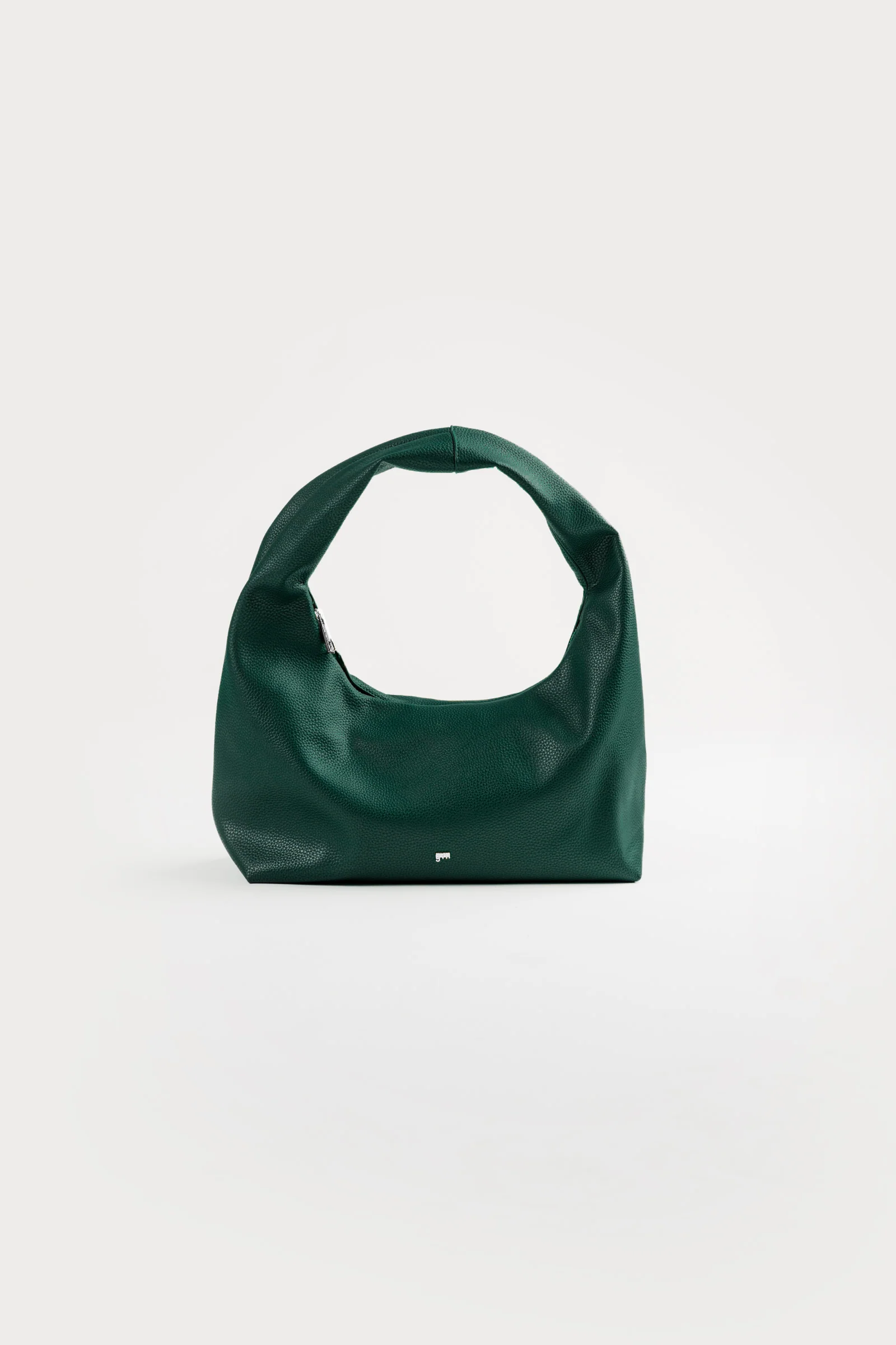 Medium Hobo Bag in Pine Green (Light Pebbled) - Image 3