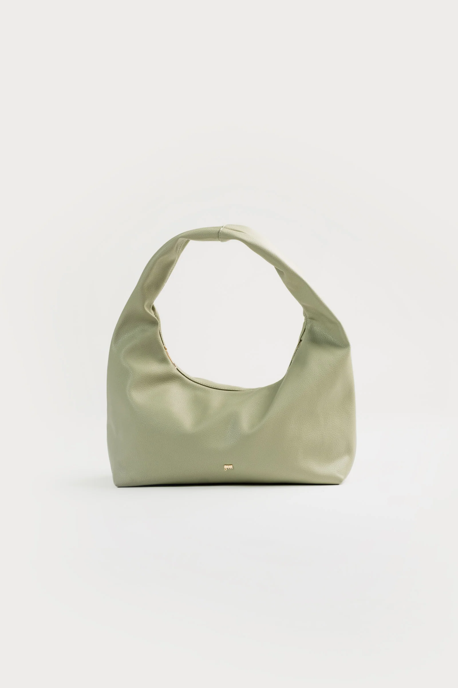 Medium Hobo Bag in Sage (Light Pebbled) - Image 3
