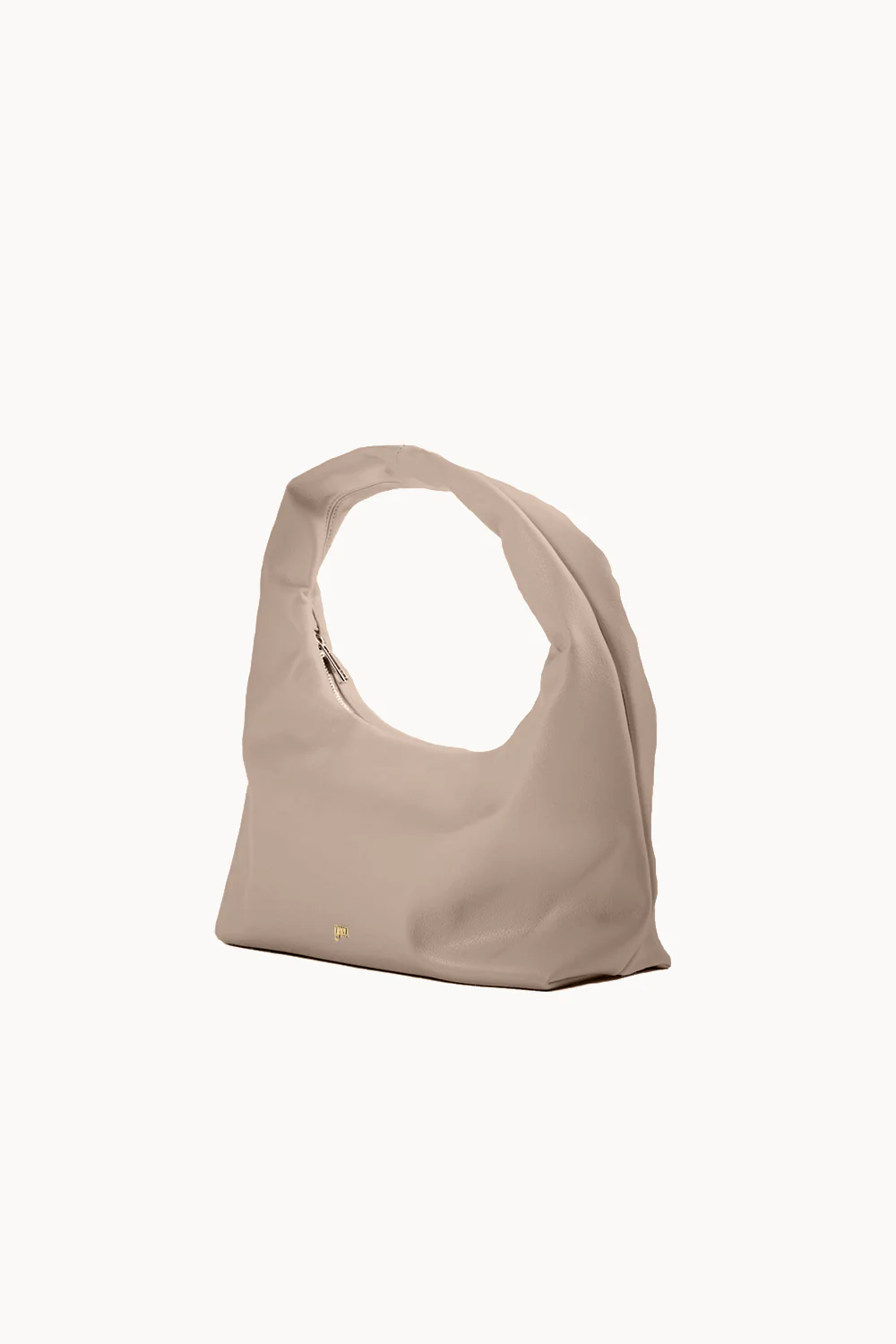 Medium Hobo Bag in Taupe (Heavy Pebbled)