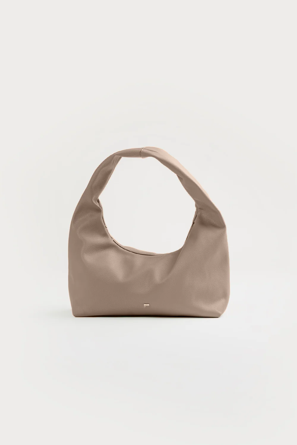 Medium Hobo Bag in Taupe (Heavy Pebbled) - Image 3