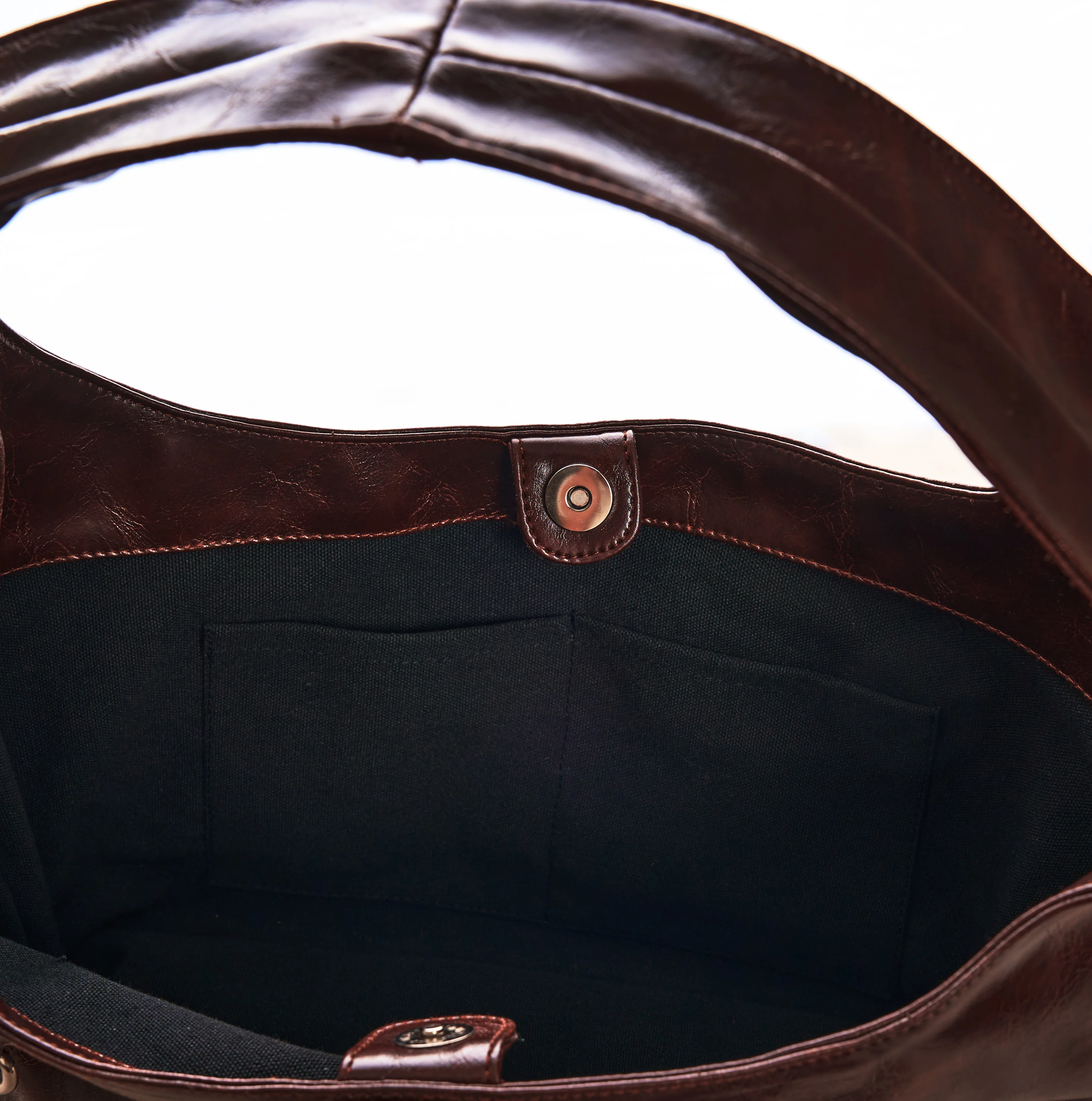 Limited Edition: Medium Studded Hobo Bag in Washed Oil Chili - Image 4