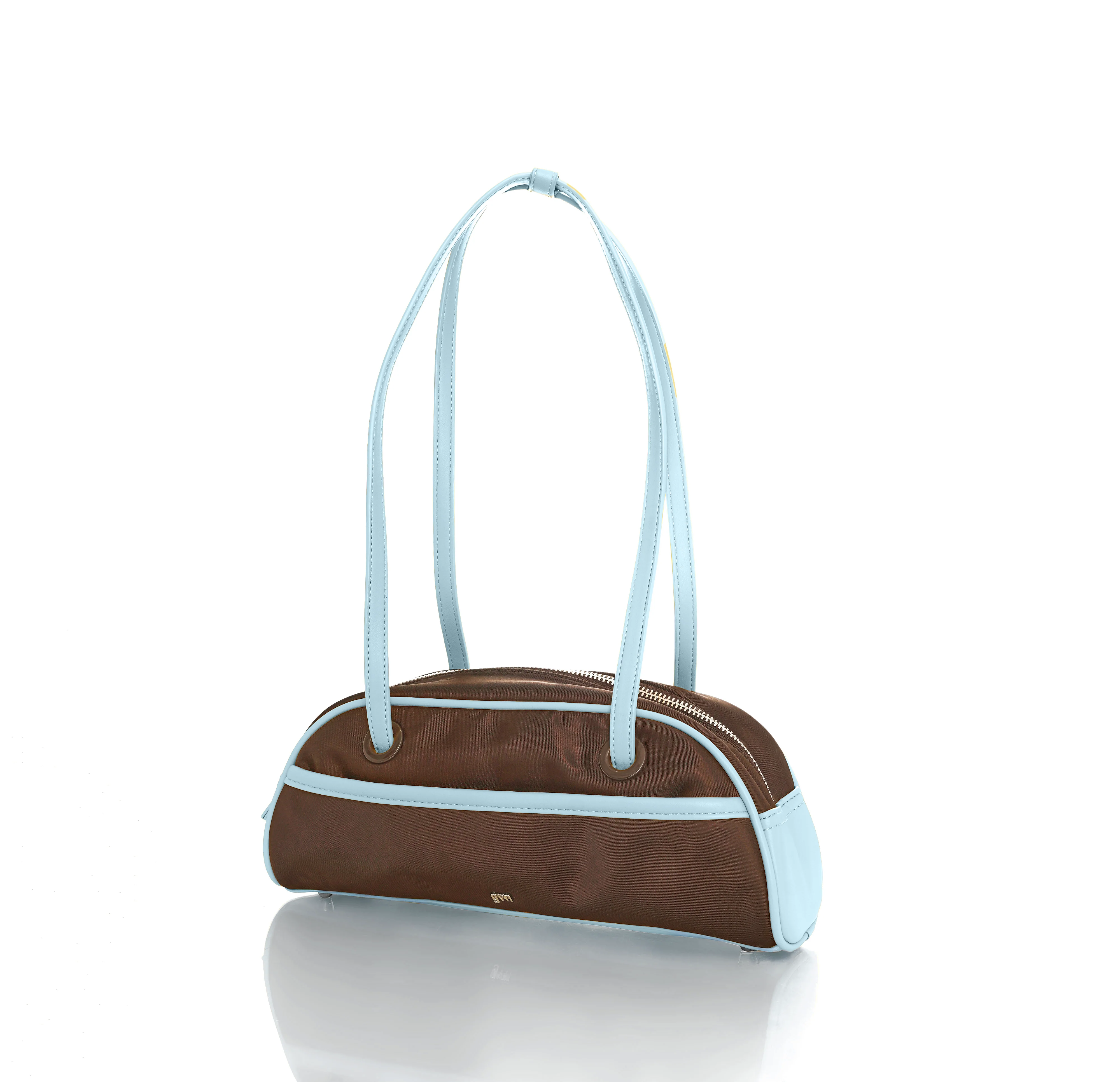 Small Nylon Bowler Bag in Slate - Image 3